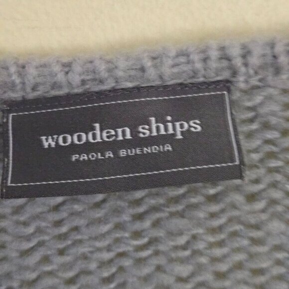 Wooden Ships Caroline Scoop Neck Pullover Sweater Mohair Wool Blend Size M/L - Picture 3 of 4